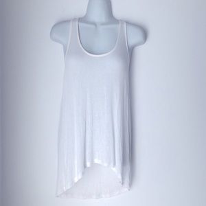 Splendid White High Low Racerback Tank Top